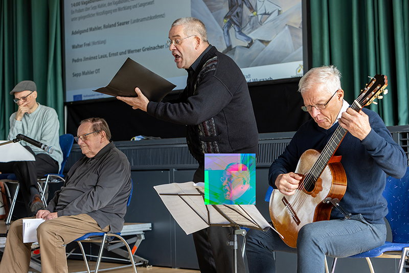 Mahler-Lieder von Alois Lohmiller, mit Pedro Jimemez Laux (Bariton) und Ernst Greinacher, Rezitation: Walter Frei